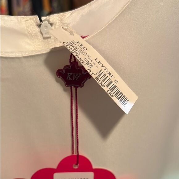 White and Blue Sleeveless Dress - Picture 5 of 5